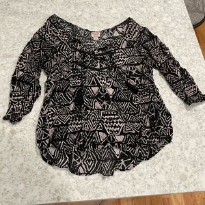Tribal print top!